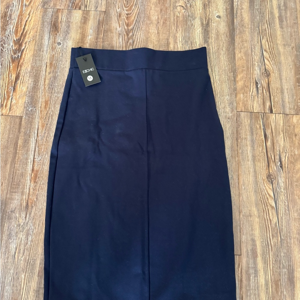 Blue Knee-Length Pencil Skirt for Work
